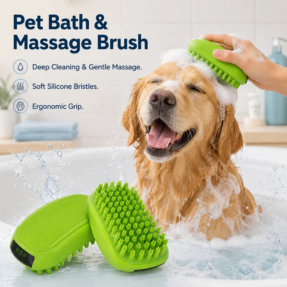 Silicone Pet Bathing Massage Brush
