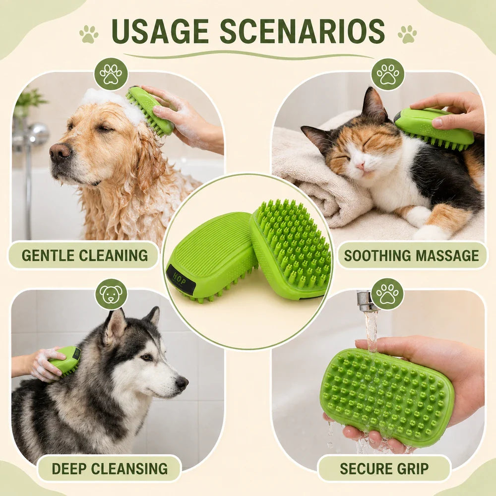 Silicone Pet Bathing Massage Brush