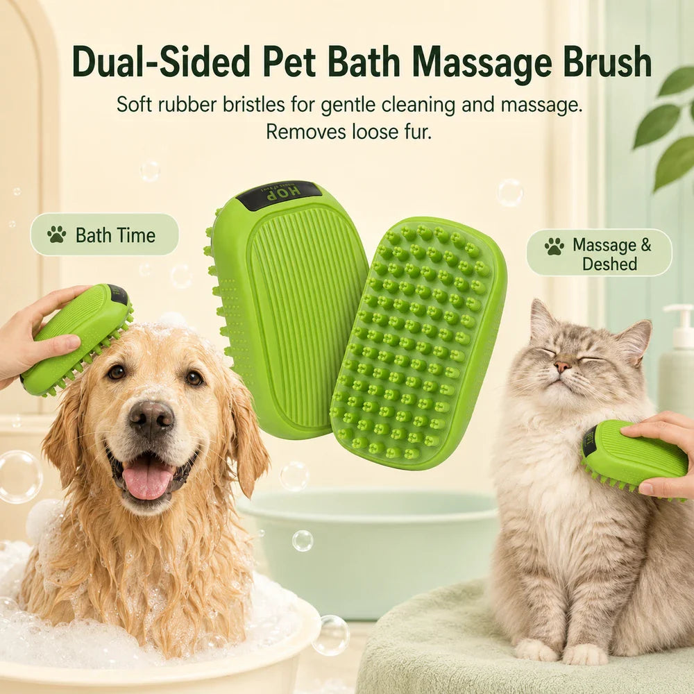 Silicone Pet Bathing Massage Brush