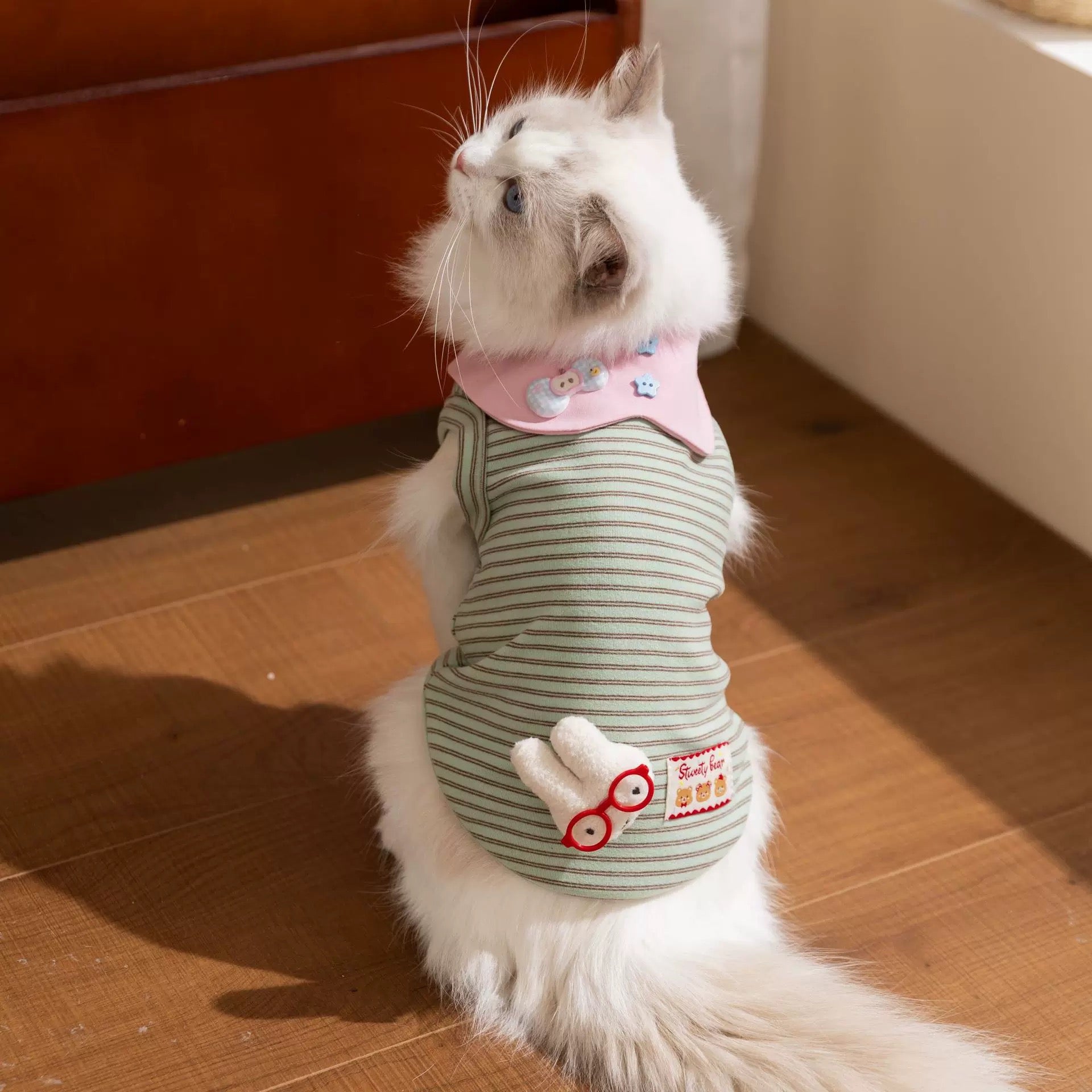 Toy Decor Striped Collar Dog Cat Vest
