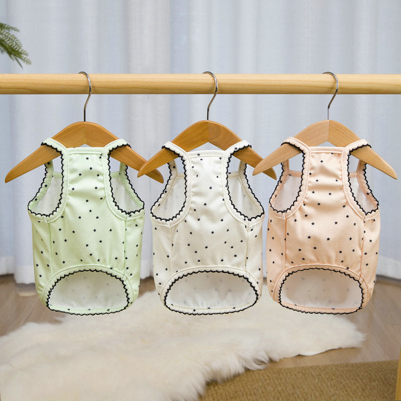 Love Mom Printed Star Dog Cat Vest