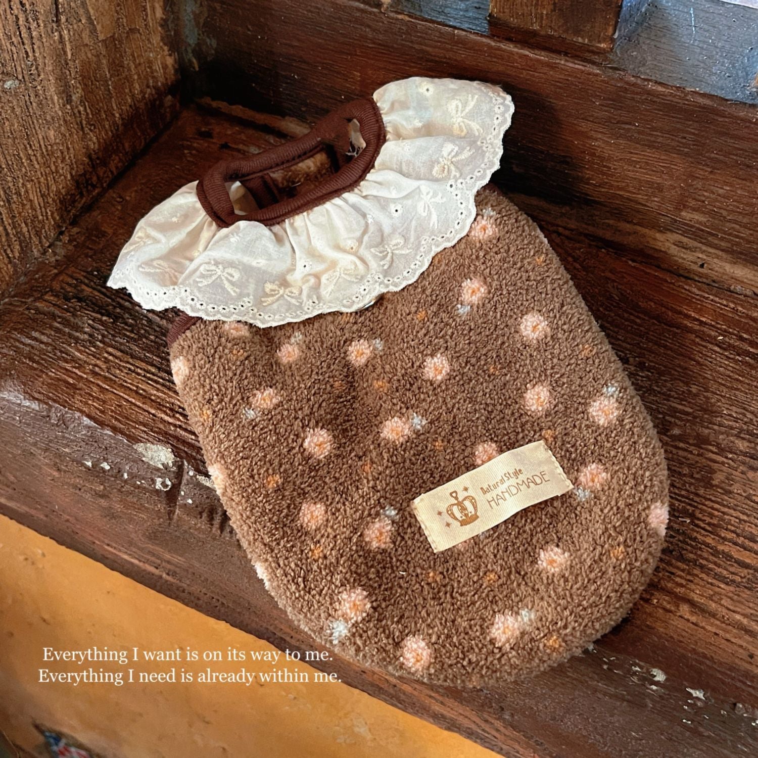 Sweet Furry Lace Collar Floral Dog Cat Vest