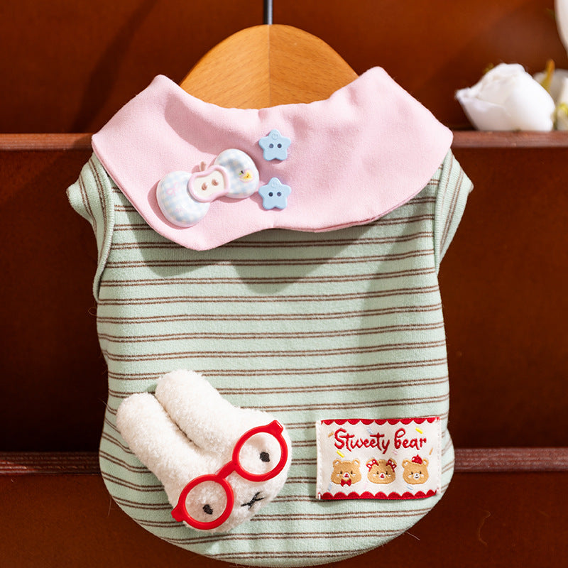 Toy Decor Striped Collar Dog Cat Vest