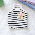 Breathable Striped Flower Decor Dog Cat Vest