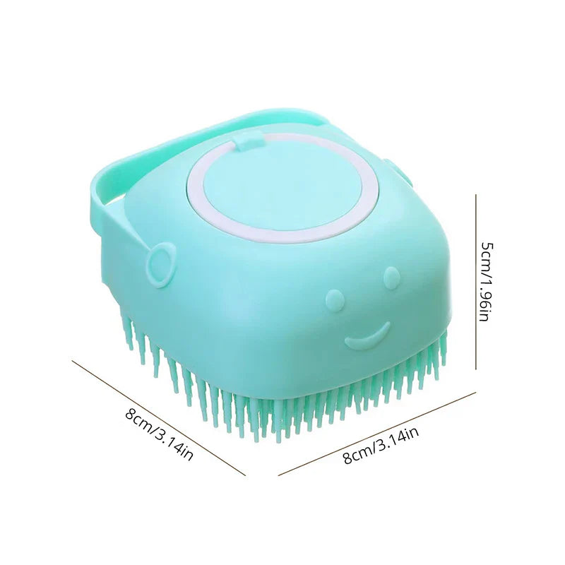 Silicone Pet Bathing Brush Massager For Dogs And Cats