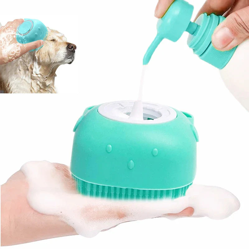 Silicone Pet Bathing Brush Massager For Dogs And Cats