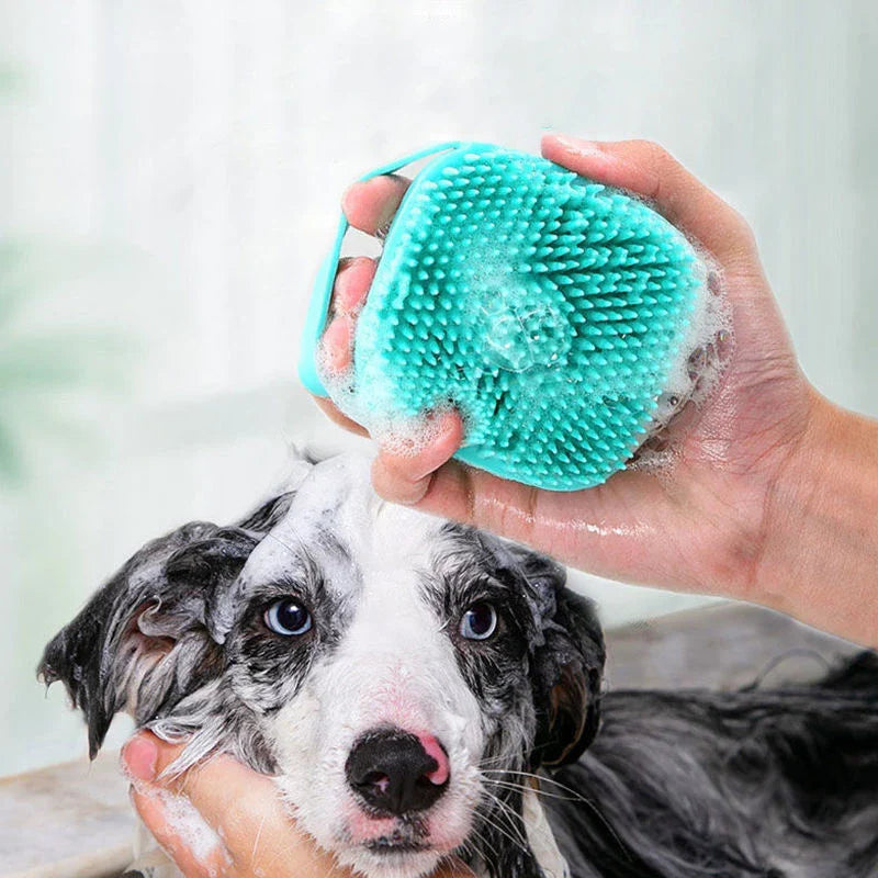 Silicone Pet Bathing Brush Massager For Dogs And Cats